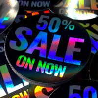 holographic stickers for retail