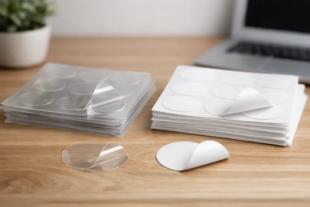 Clear vs White Sticker Stock